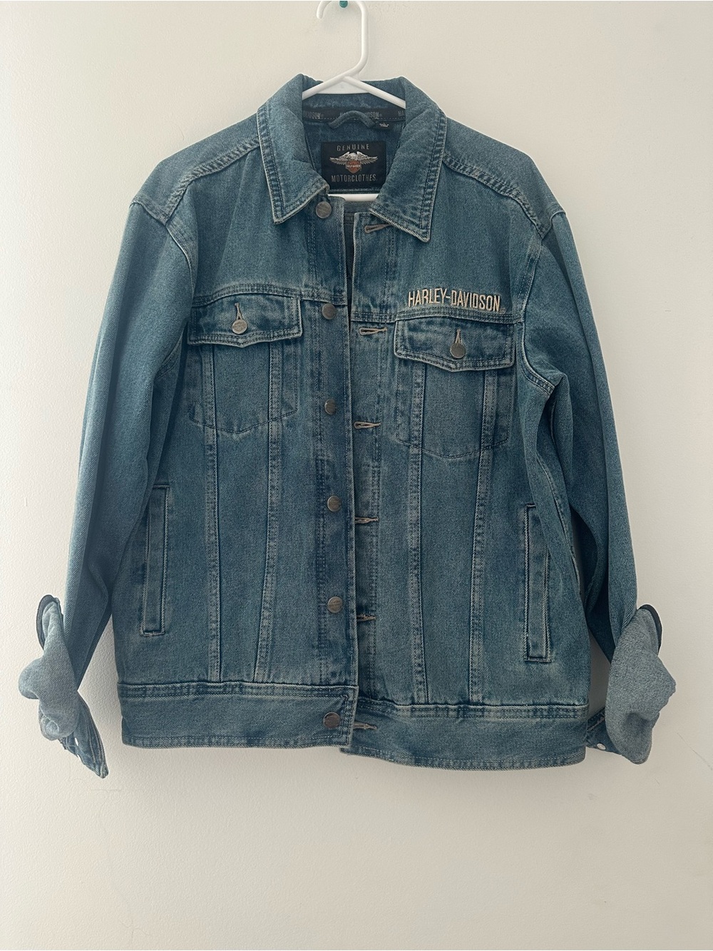 Harley-Davidson Medium Blue Denim Jacket with Embroidered Logo